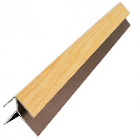 Ángulo externo para cielo raso de PVC en color Pino