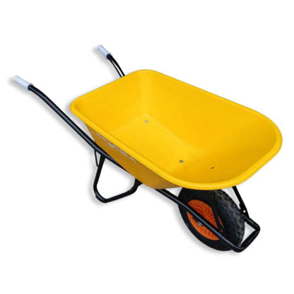 Carretilla de Construcción plástica Heavy Duty de color amarillo