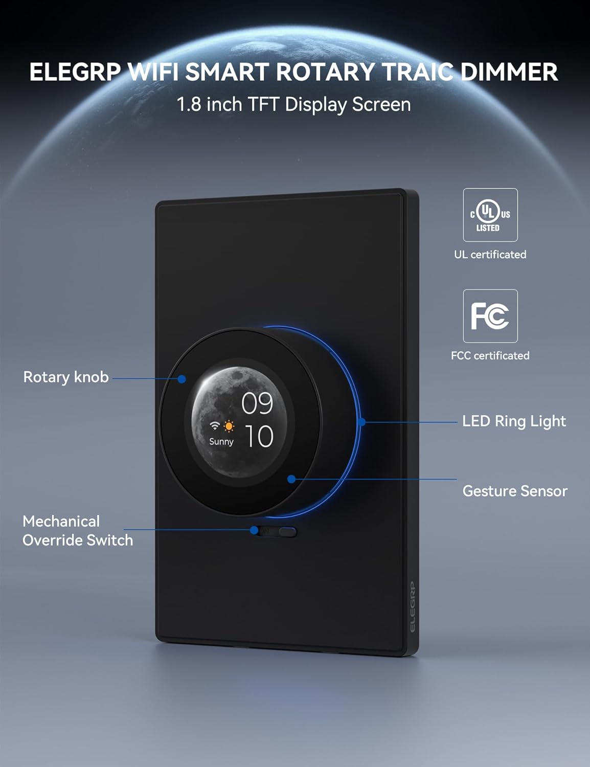 DIMMER INTELIGENTE GIRATORIO C/PANTALLA