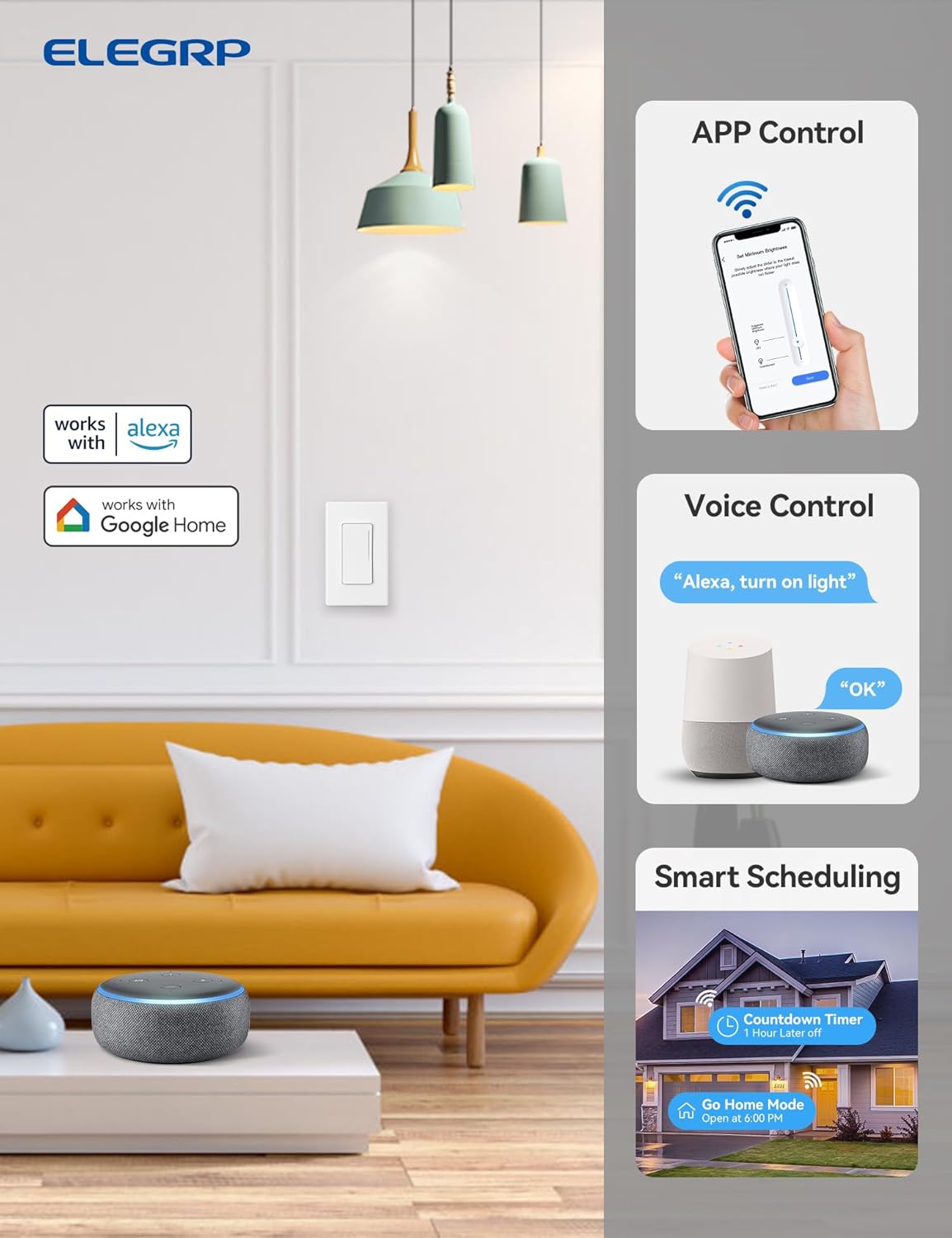 DIMMER INTELIGENTE TACTIL 2.4GHz Wi-Fi (C40)