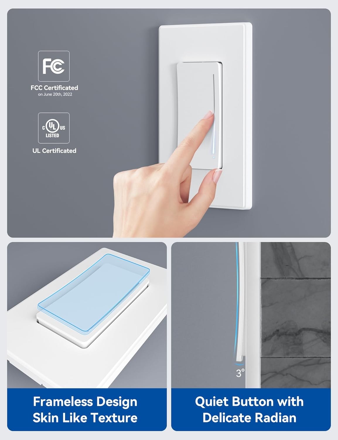 DIMMER INTELIGENTE TACTIL 2.4GHz Wi-Fi (C40)