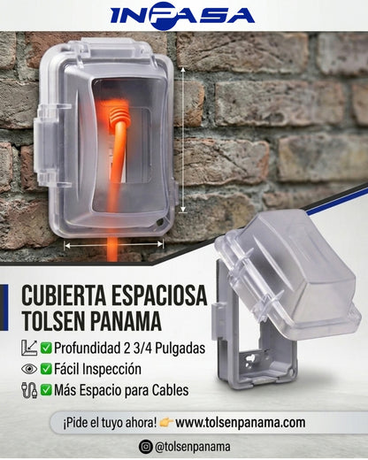 Cubierta Plástica Para Contacto Exterior 1 Gang De Policarbonato Nema 3R