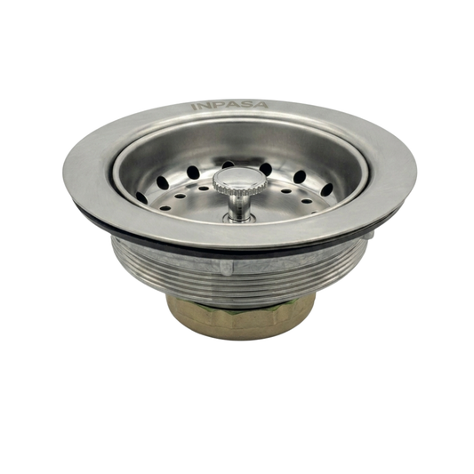 Canasta De Acero Inoxidable Con Colador Para Fregador Inpasa