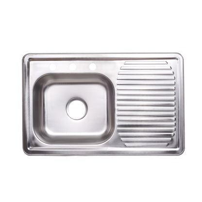 FREGADOR INOXIDABLE C/ESCURRIDERO DER.