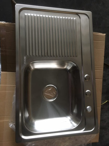 FREGADOR INOXIDABLE C/ESCURRIDERO DER.
