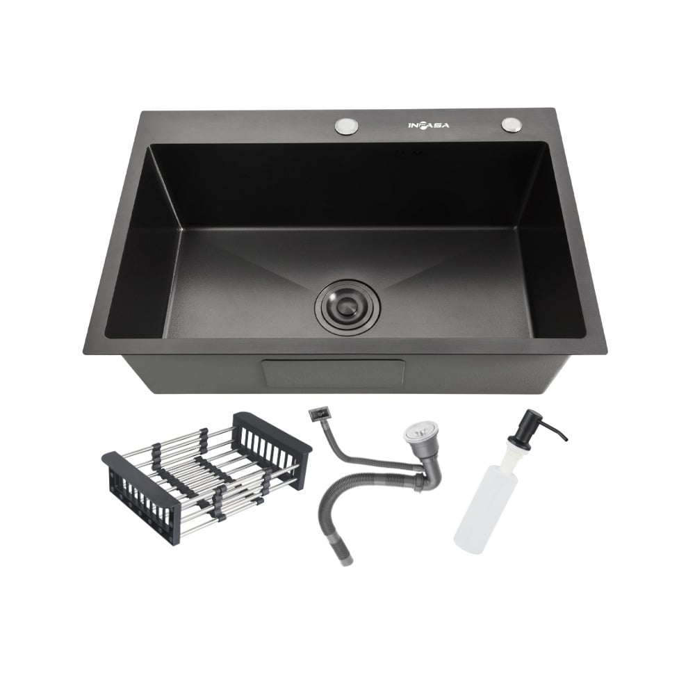 Fregador Sencillo Empotrable PVD 68x45cm Inpasa - Tolsen