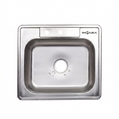 Fregador Sencillo Acero Inoxidable 25"X22" Inpasa