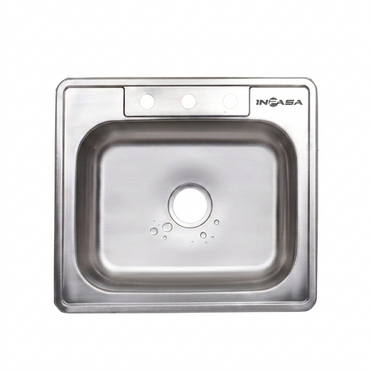 Fregador Sencillo Acero Inoxidable 25"X22" Inpasa