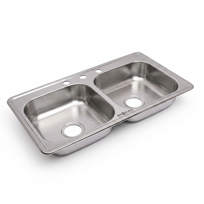 Fregador Doble Acero Inoxidable 33"X19" Inpasa