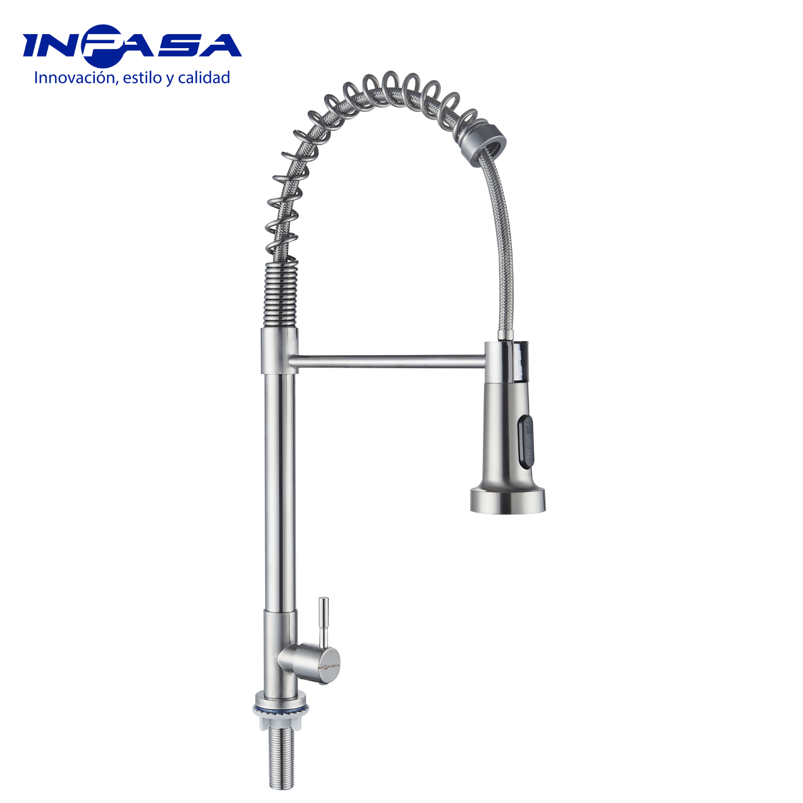 Grifo para Fregador de Cocina Sencillo con Resorte extraible