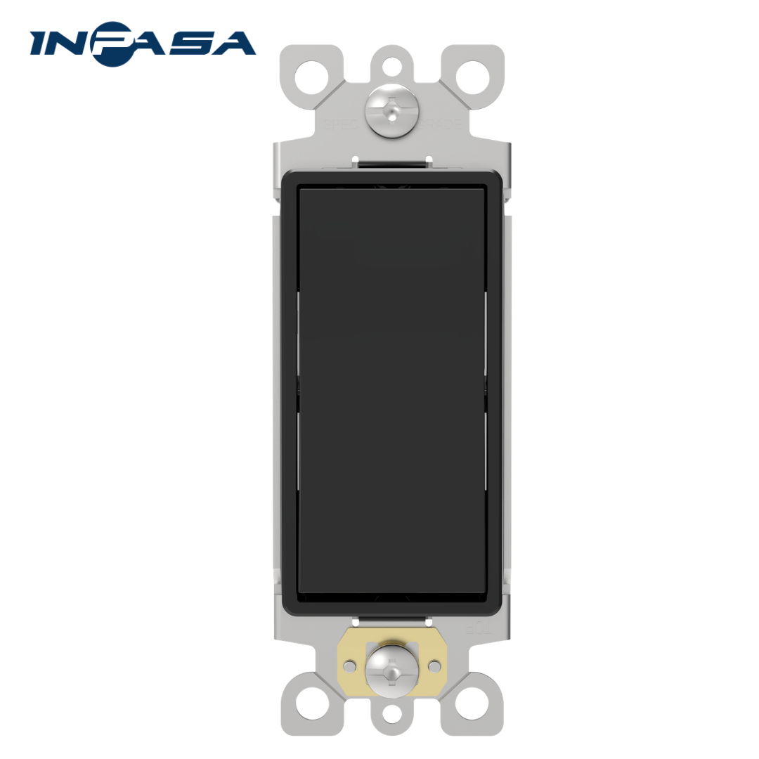Interruptor Decora Sencillo 15A Color Negro Mate
