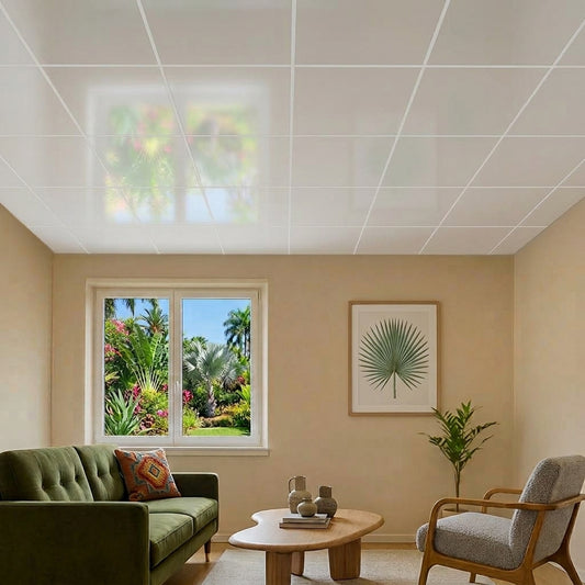 Lamina Cielo Raso Pvc 2'X2' Blanco Brillante inpasa