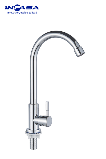 Llave De Fregador Sencillo Cuello Ganso F1028