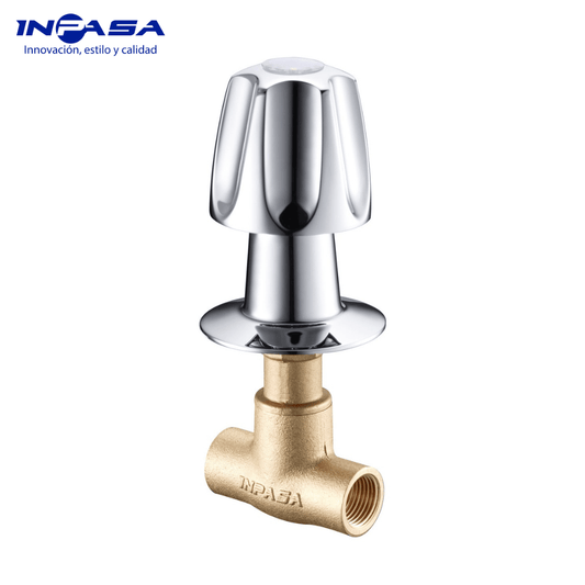 Llave de Baño Bronce Sencilla 1/2" Completa Inpasa