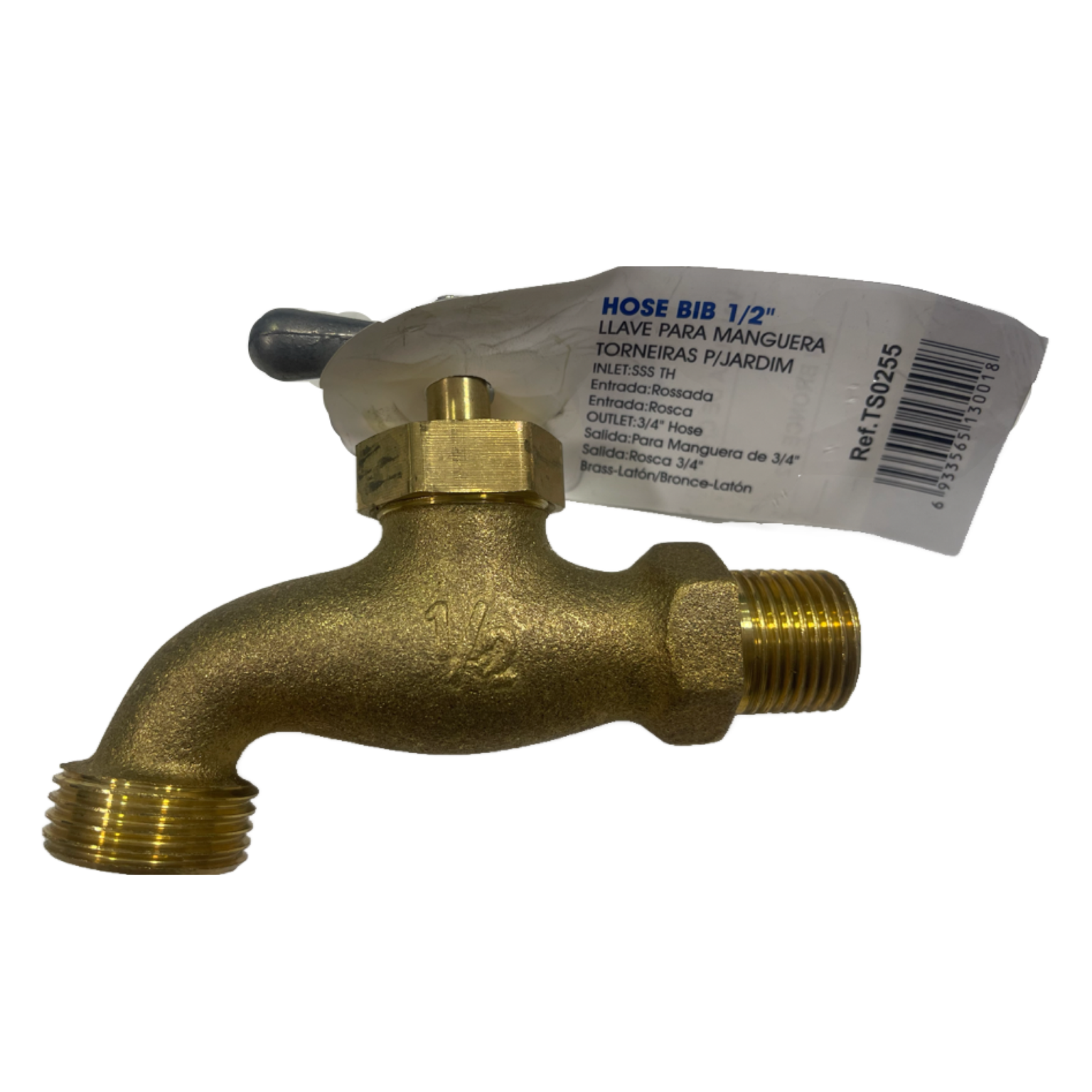Llave de Chorro Bronce tipo pp 1/2" Inpasa tolsen