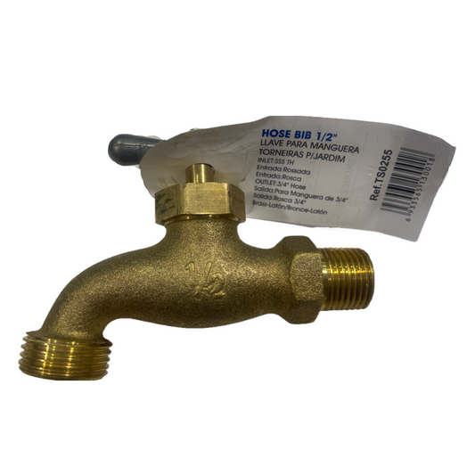 Llave de Chorro Bronce tipo pp 1/2" Inpasa tolsen