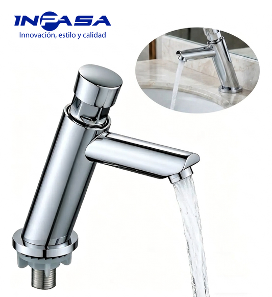 Llave de Lavamano Inpasa Tipo Push Con Temporizador 15cm