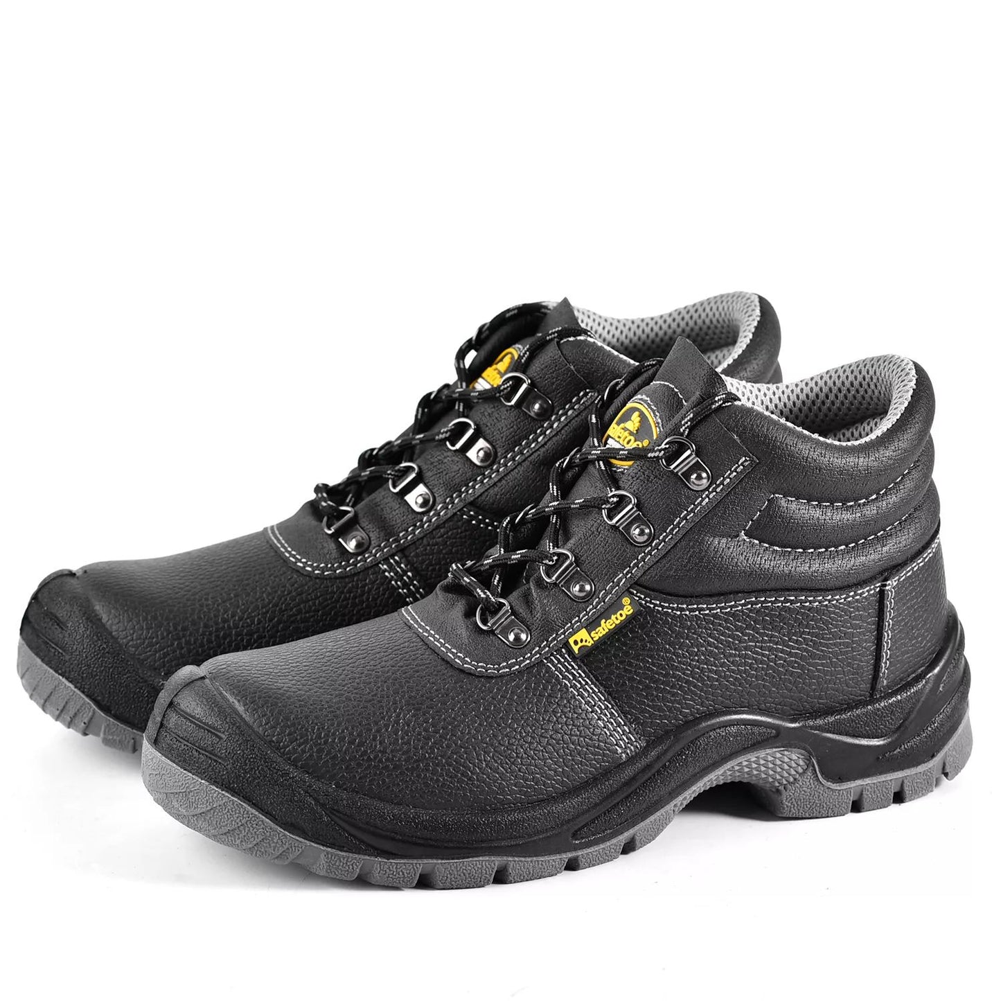 Botas De Seguridad De Cuero Con Punta De Acero #40/7.5