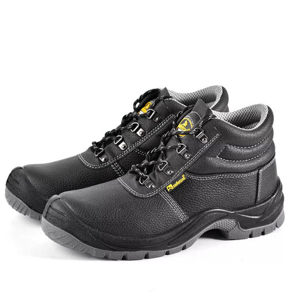 Botas De Seguridad De Cuero Con Punta De Acero #41/8