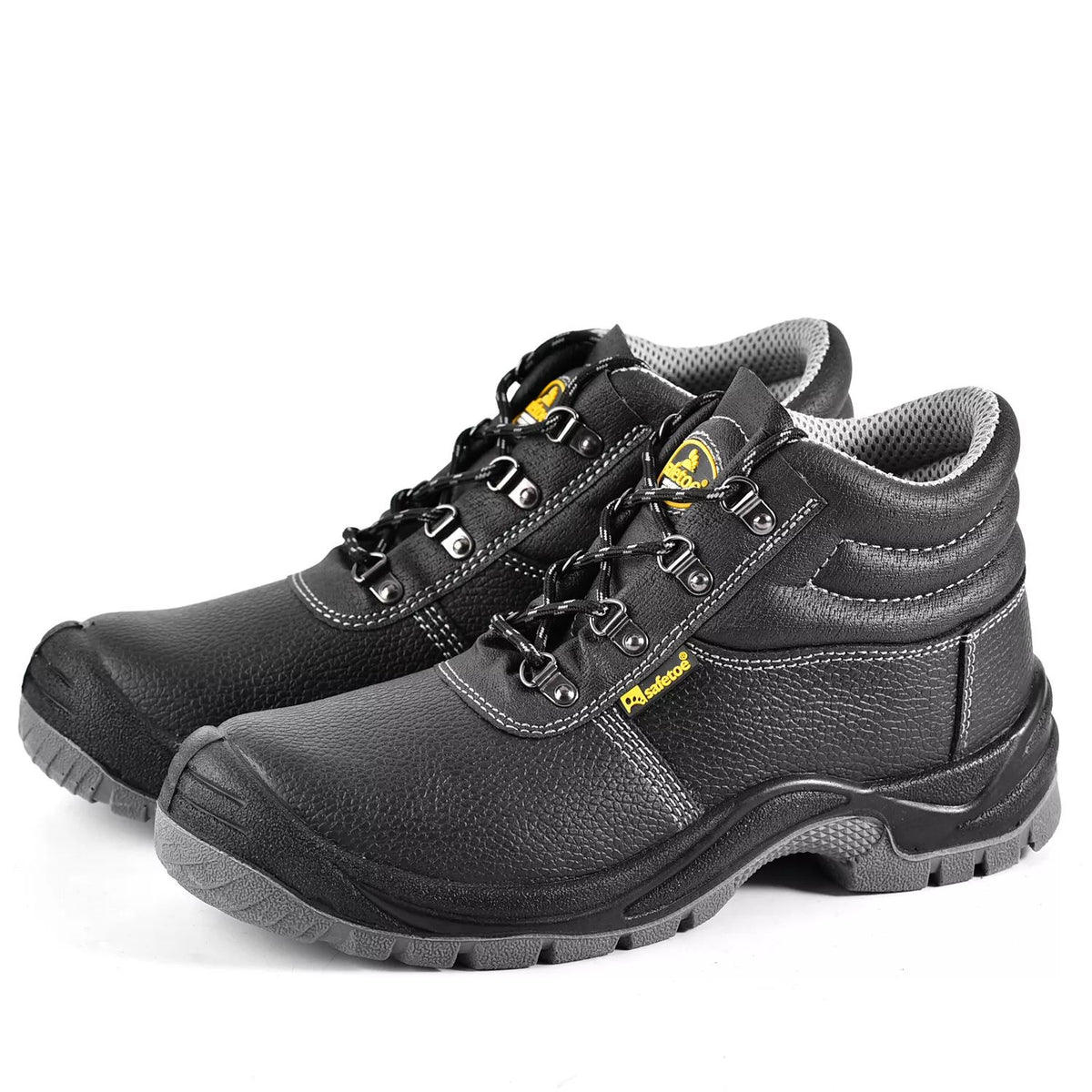 Botas De Seguridad De Cuero Con Punta De Acero #45/12