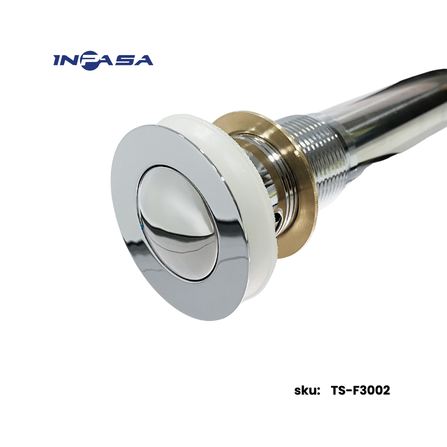 P.O. Plug Cromado Clicker 1-1/4"x8" Inpasa