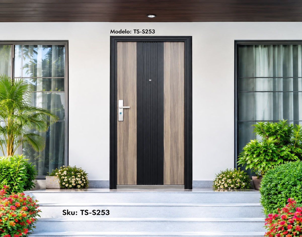 Puerta De Seguridad Light Wood Grey S253R