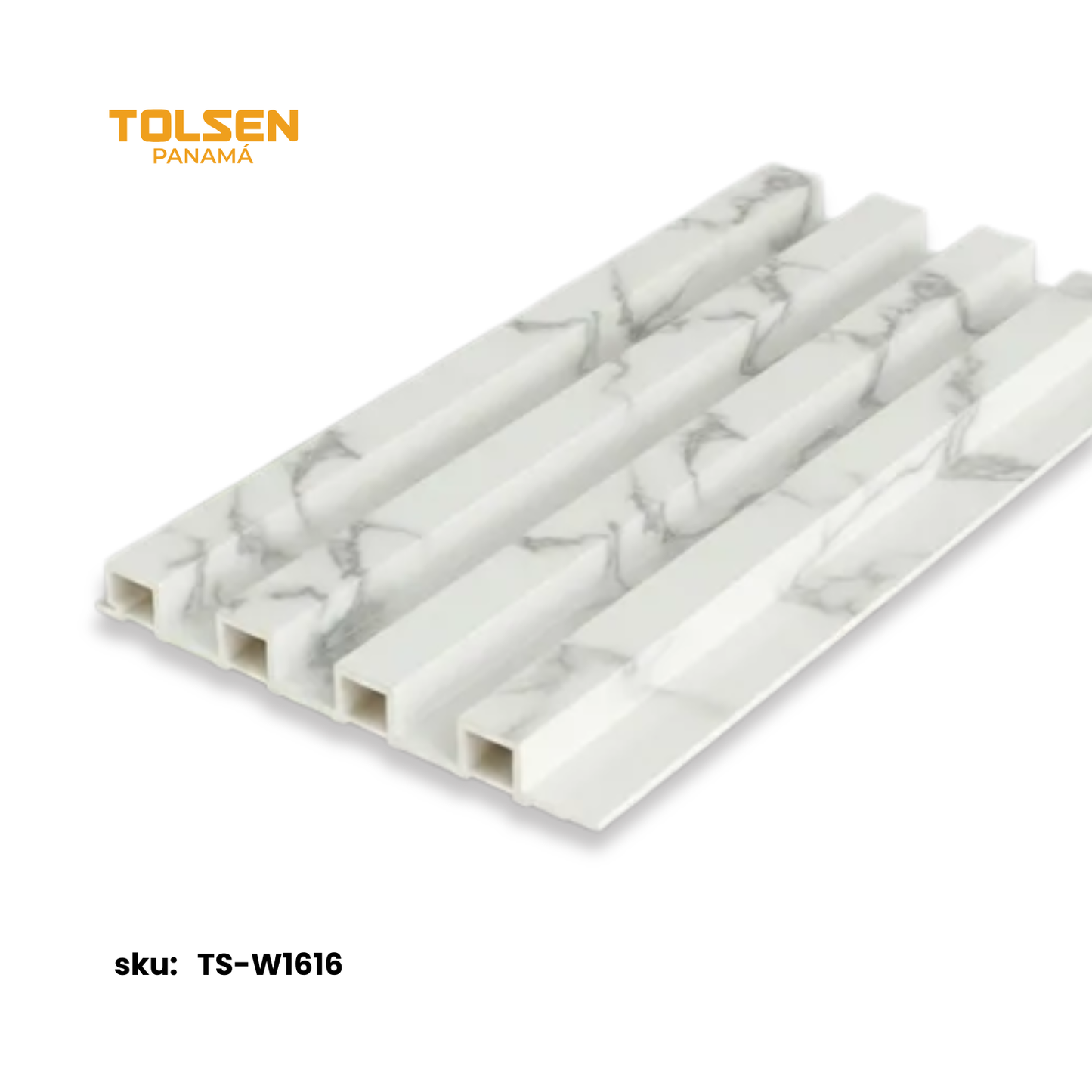 Revestimiento Wpc Blanco Mármol Para Pared 24x160x2900mm