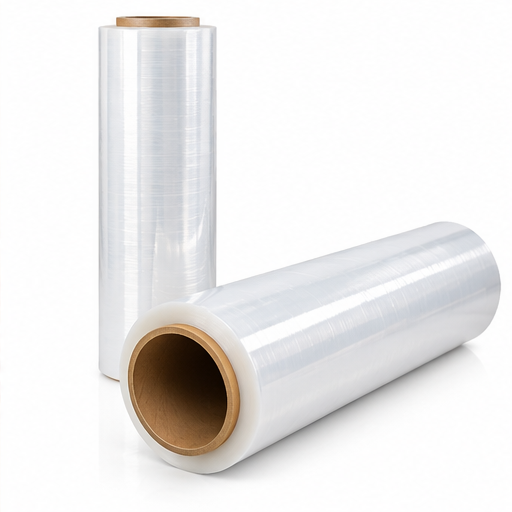 Rollo De Plástico Transparente Para Embalar Stretch Film De 18" (450 Mm) Ancho Y 1500 Pies