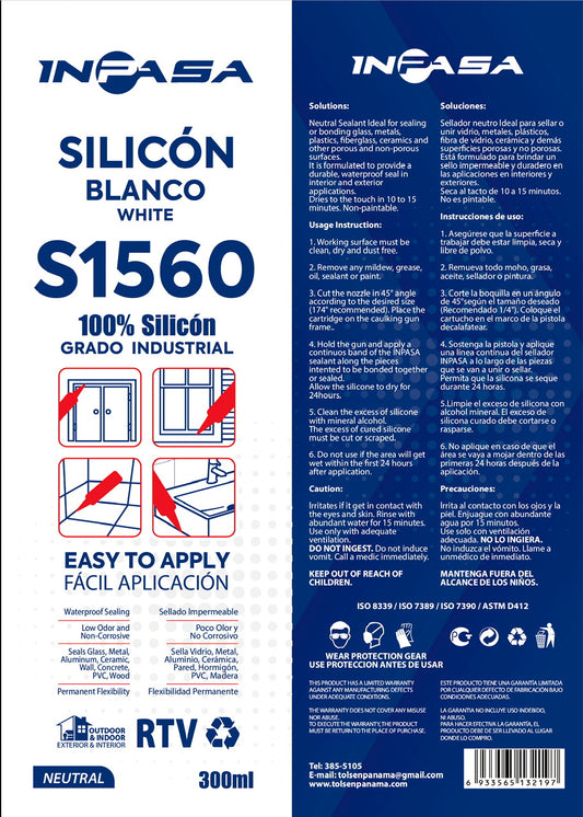 SILICONE BLANCO S1560 C12