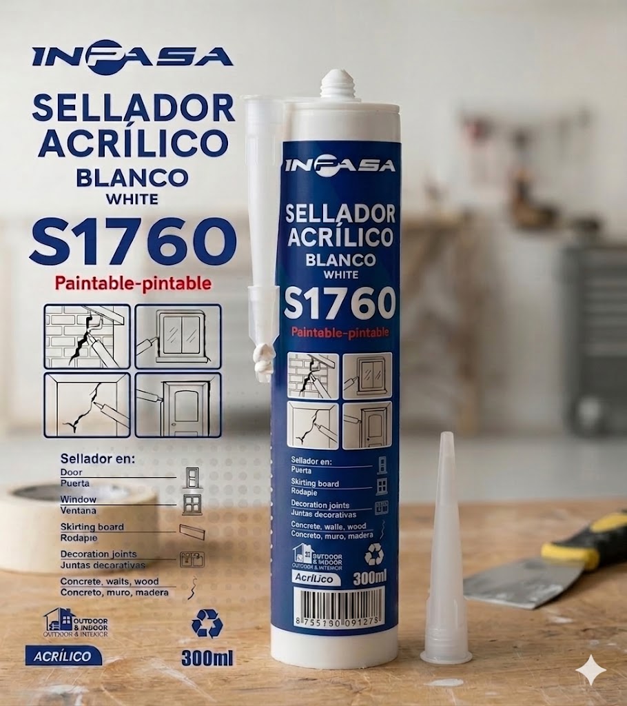 Sellador Acrílico Blanco Inpasa 300ml