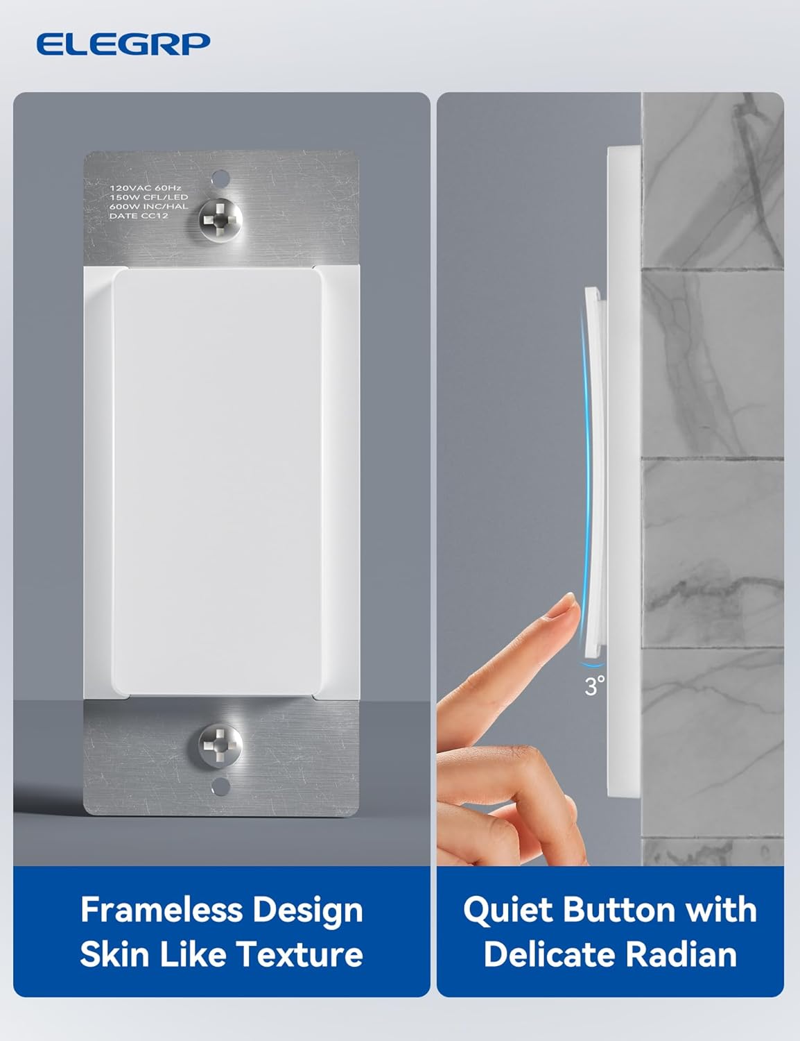 INTERRUPTOR INTELIGENTE CON 2.4GHz Wi-Fi BLANCO