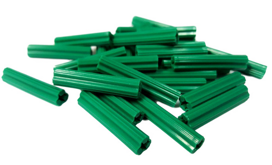 TACO PLASTICO VERDE 1/4"X1"(PAQ 100)