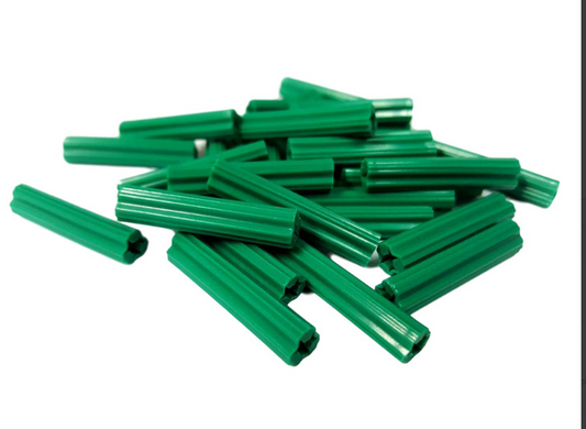 TACO PLASTICO VERDE 1/4"X1-1/2" (PAQ 100)