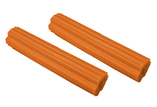 TACO PLASTICO NARANJADO 3/8"X1-1/2" (PAQ 100)