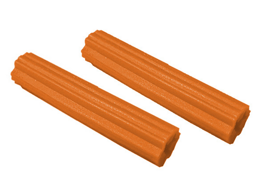 TACO PLASTICO NARANJADO 3/8"X2"(PAQ 100)