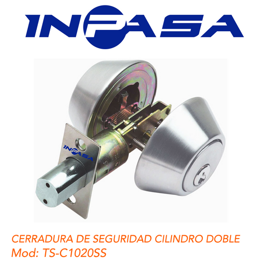 CERRADURA DE SEGURIDAD CILINDRO DOBLE