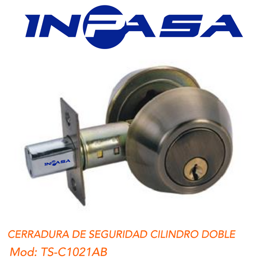 CERRADURA DE SEGURIDAD CILINDRO DOBLE