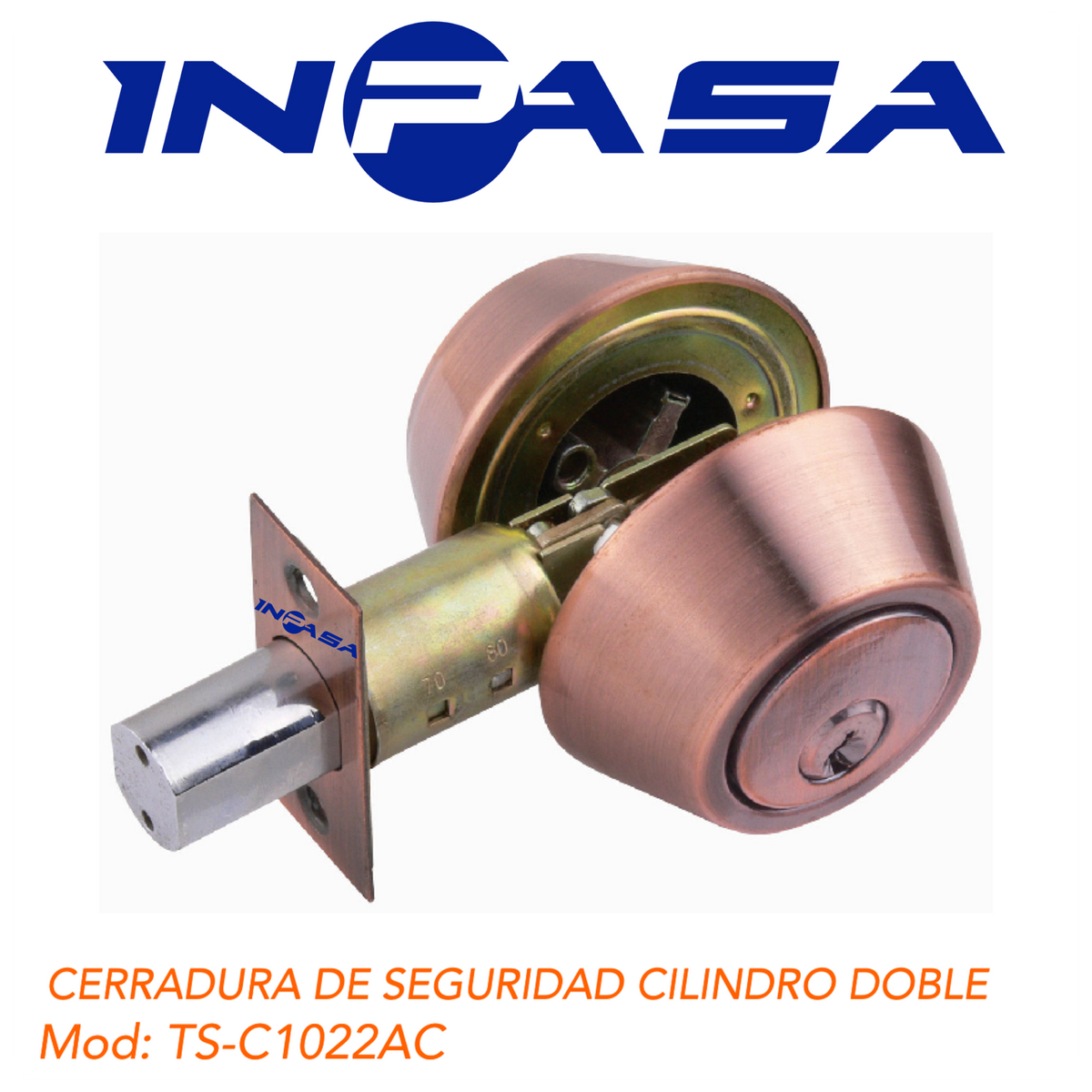 CERRADURA DE SEGURIDAD CILINDRO DOBLE
