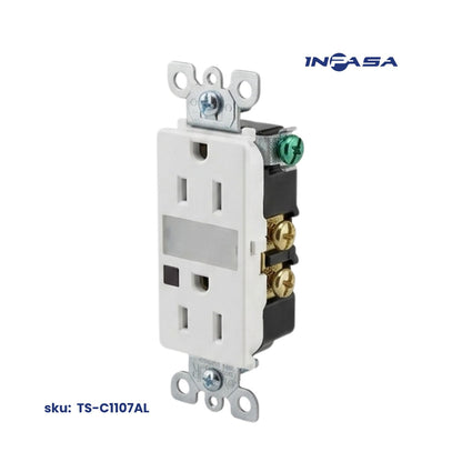 Tomacorriente Decora con Luz Natural Con TR de 15A