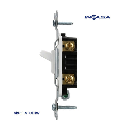 Interruptor Sencillo 15A Color Blanco Inpasa