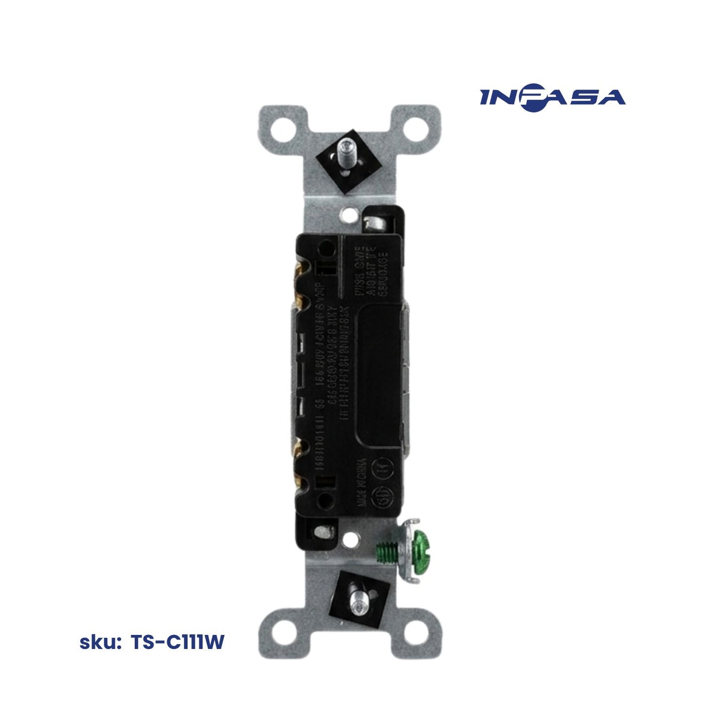 Interruptor Sencillo 15A Color Blanco Inpasa