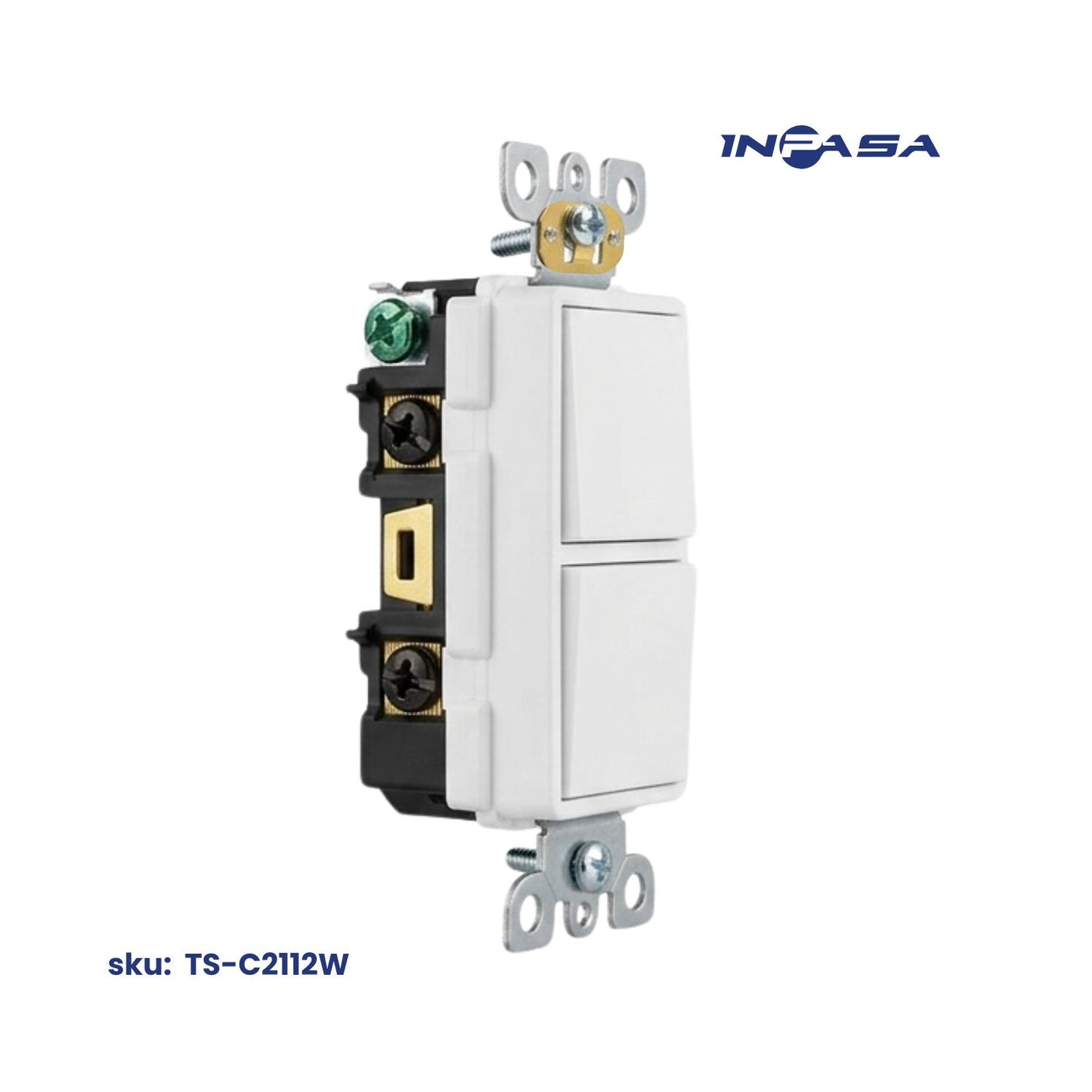 Interruptores Doble Decora 15A y 120-277V AC Inpasa