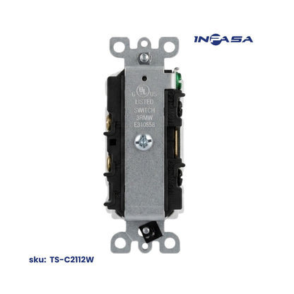 Interruptores Doble Decora 15A y 120-277V AC Inpasa