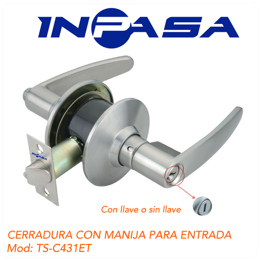 CERRADURA CON MANIJA PARA ENTRADA