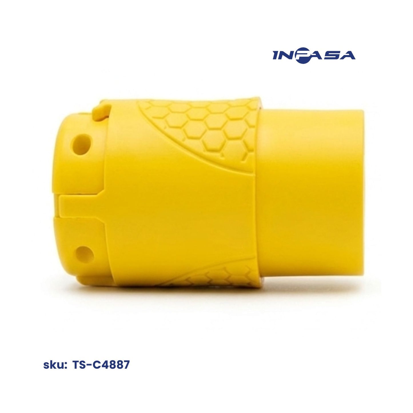 Conector Hembra Eléctrico 3 pata 15A NEMA 5-15R color amarillo