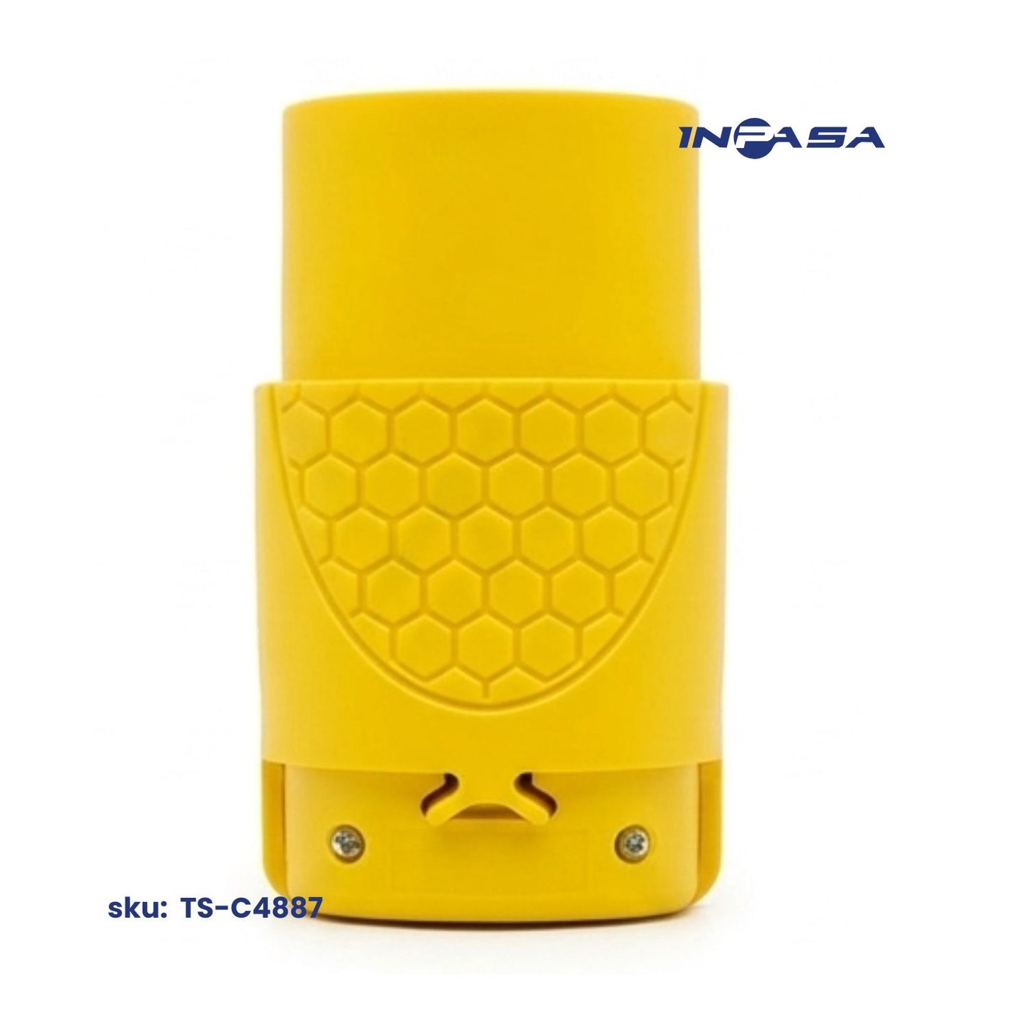 Conector Hembra Eléctrico 3 pata 15A NEMA 5-15R color amarillo