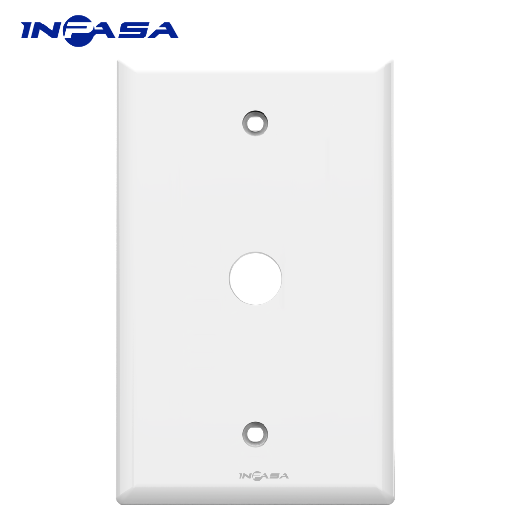 Tapa Plástica para teléfono y cable coaxial Blanca Inpasa