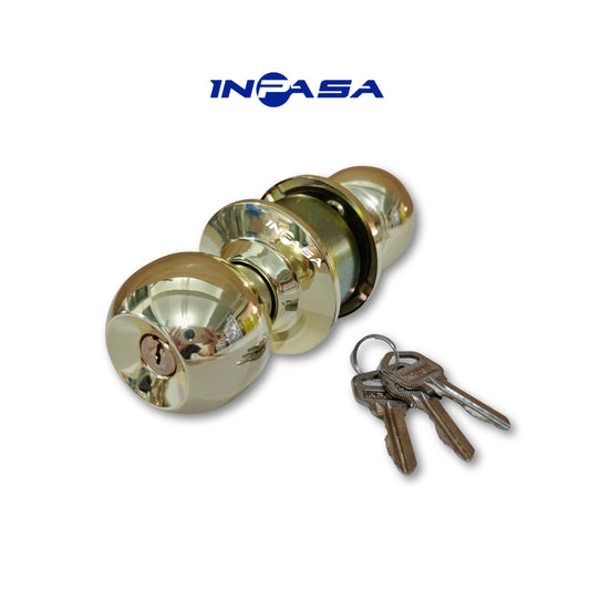 CERRADURA DE POMO DORADO ENTRADA