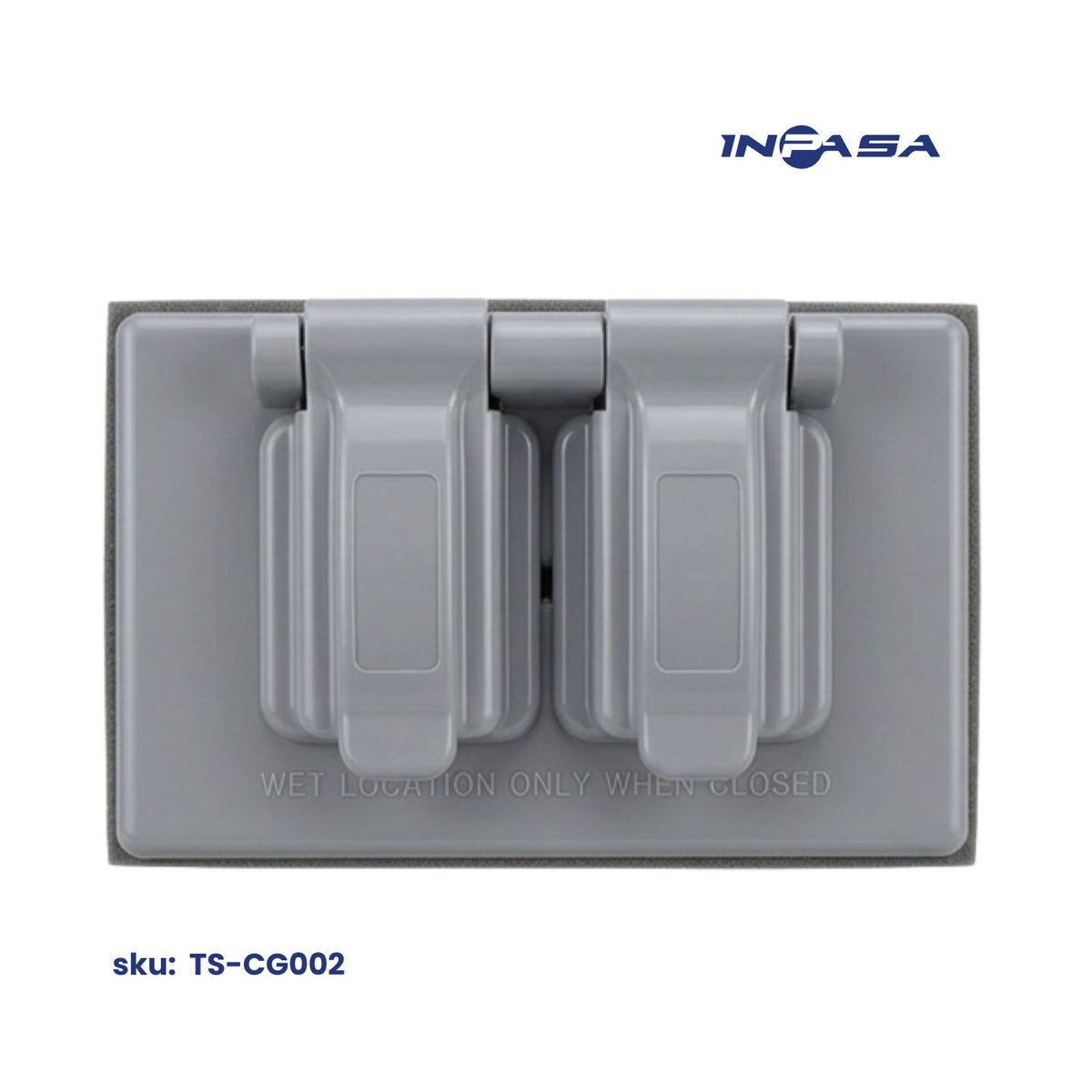 Tapa Plastica Doble waterproof Para Intemperie