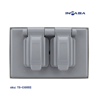 Tapa Plastica Doble waterproof Para Intemperie